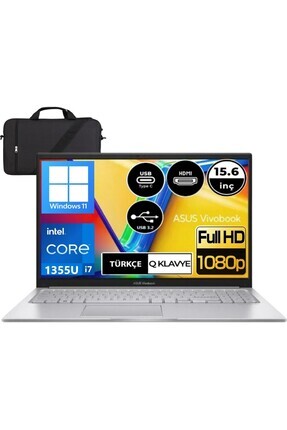 Vivobook 15 X1504VA-NJ195W-P2 I7 1355U 16GB Ram 1TB SSD 15.6'' Full Hd WIN11 (Çanta Hediyeli) Image 0