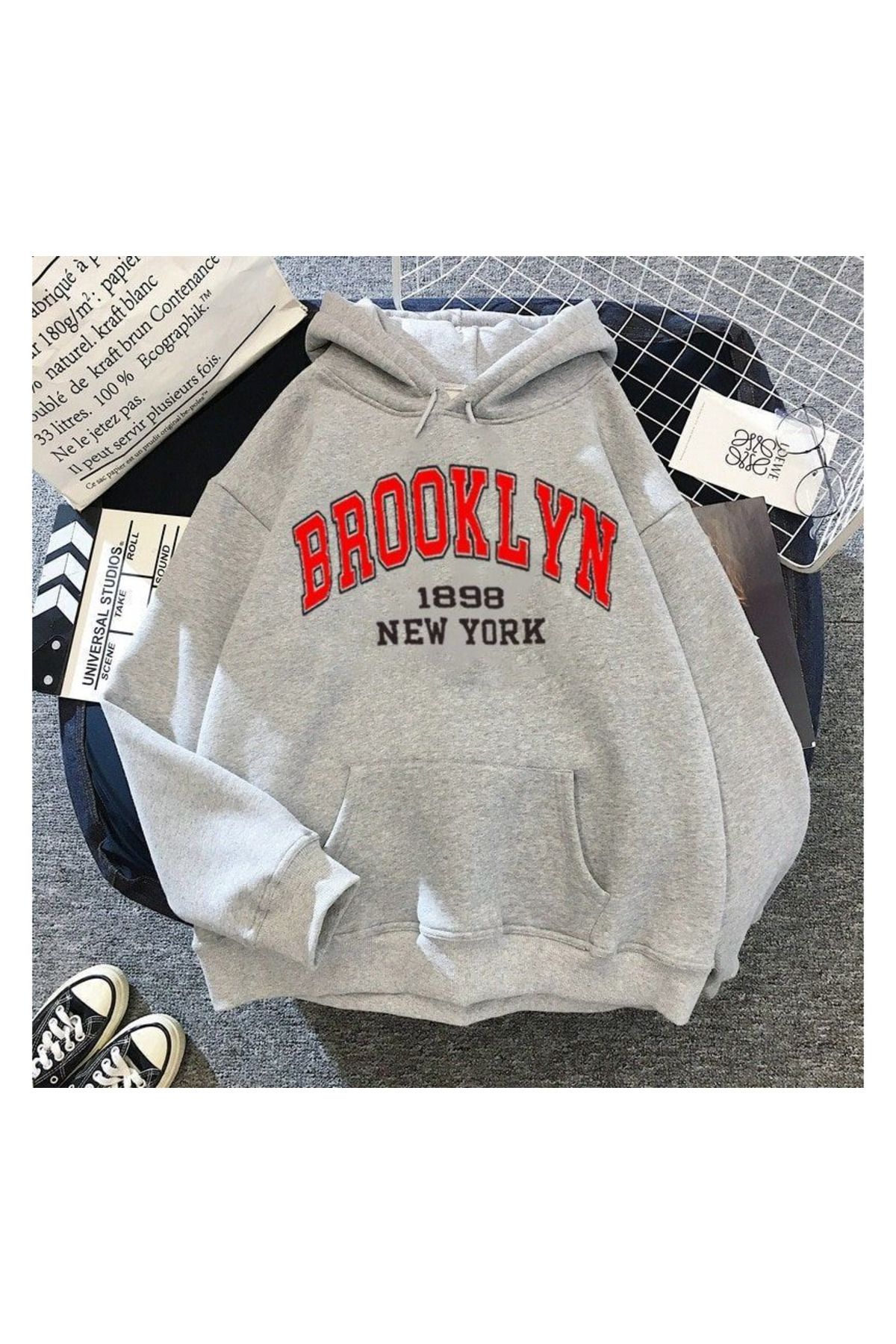 Moda Glo Unisex BrooklynYazılı Sweatshirt