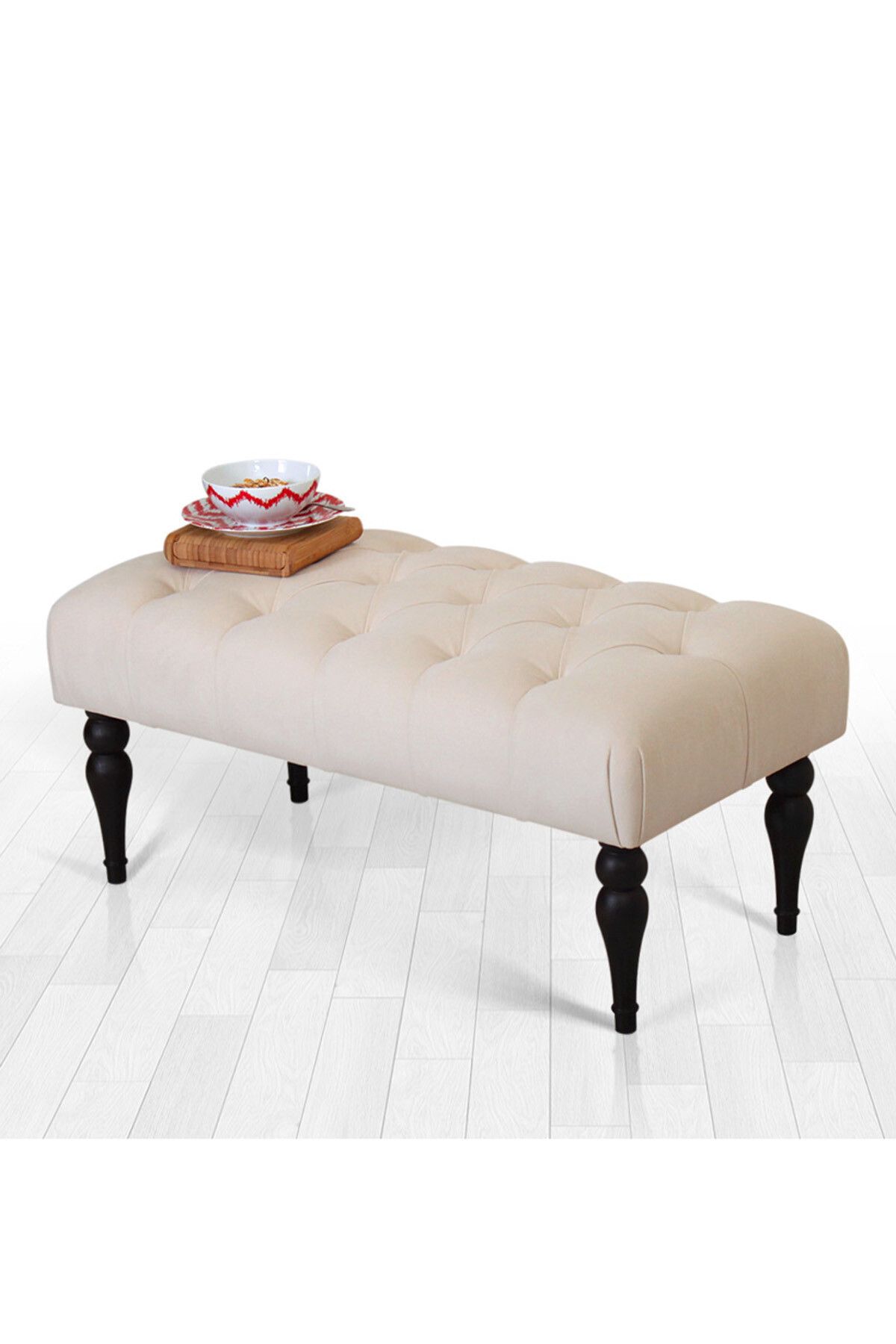 Lorence Home Missus Bench PufKrem