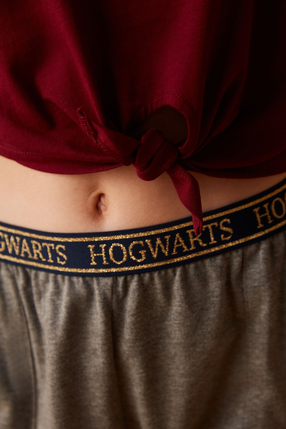 Bordo Tişört Pijama Üstü-harry Potter Koleksiyonu