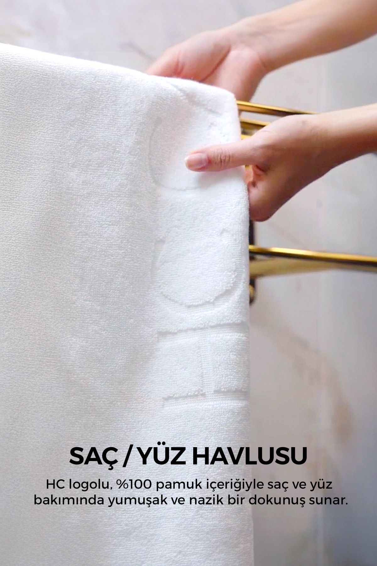 HC Care HC Saç ve Yüz Havlusu- 50x90 cm.