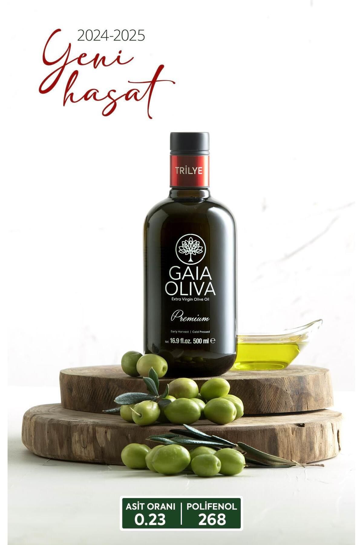 Gaia Oliva Yeni Hasat PremiumTrilye 500 ml Er...