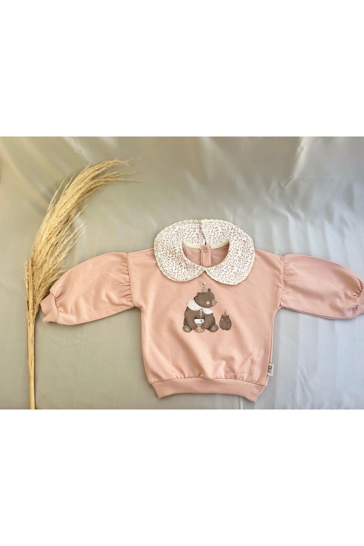 AYICIK VE BAYKUŞ BASKILI KIZ BEBEK JOGGER SET