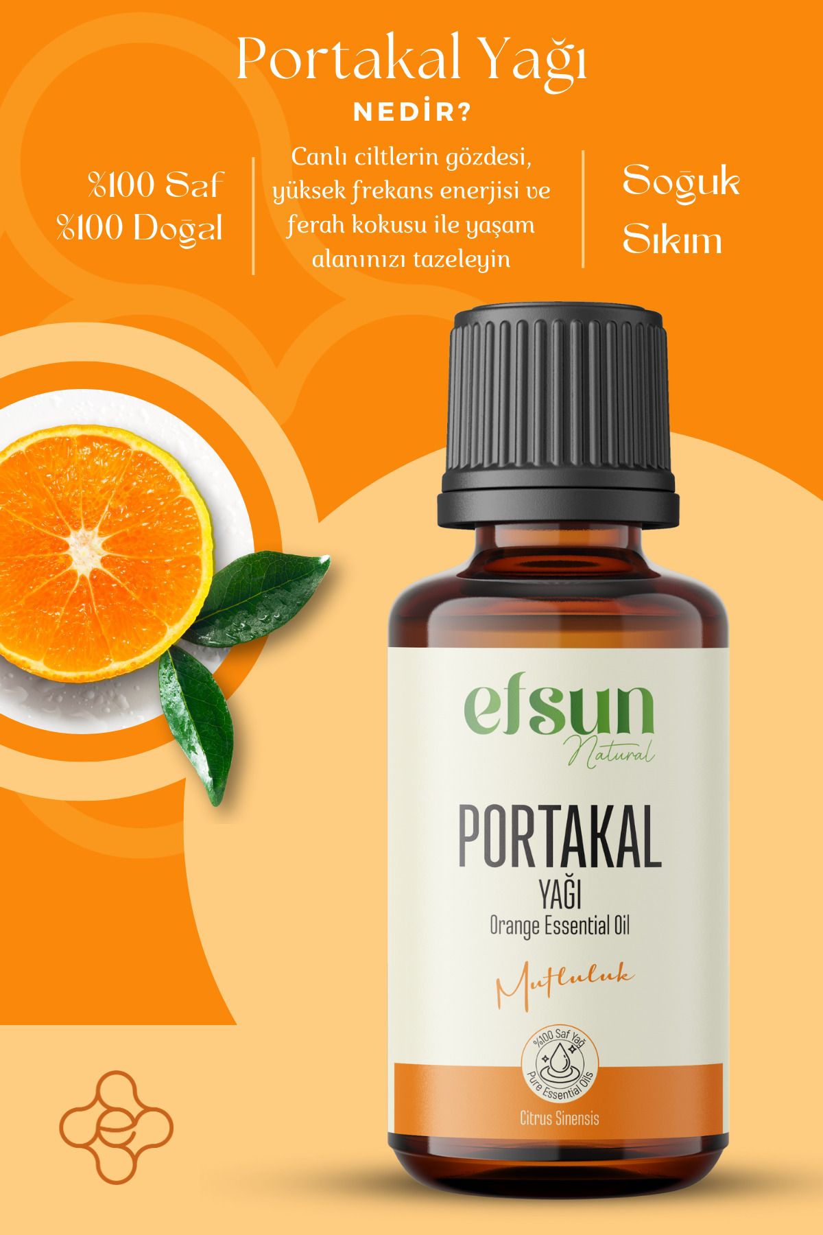 Portakal Uçucu Yağı %100 Doğal Saf 10 ml