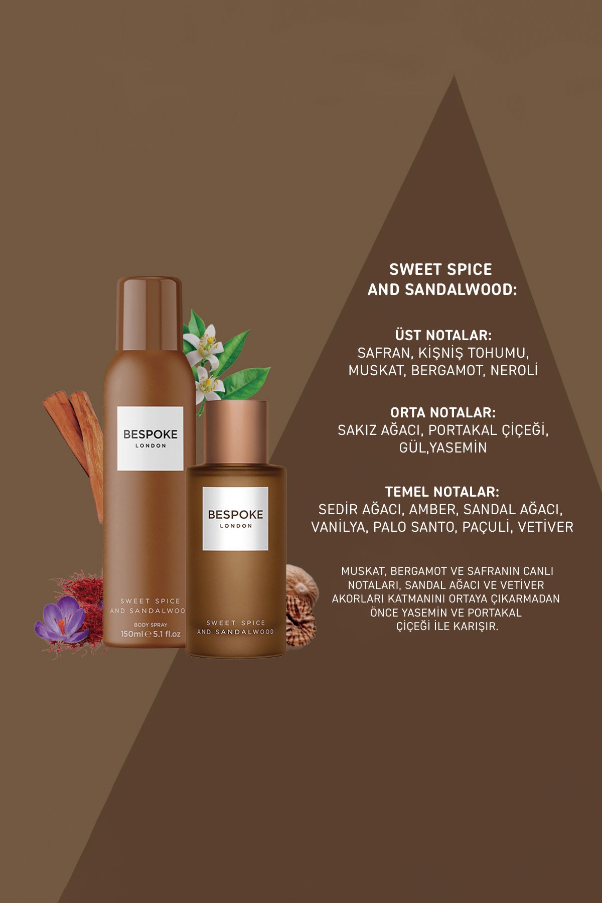 Bespoke - Sweet Spice and Sandalwood Edp 100ml Erkek Parfümü  5018389020217