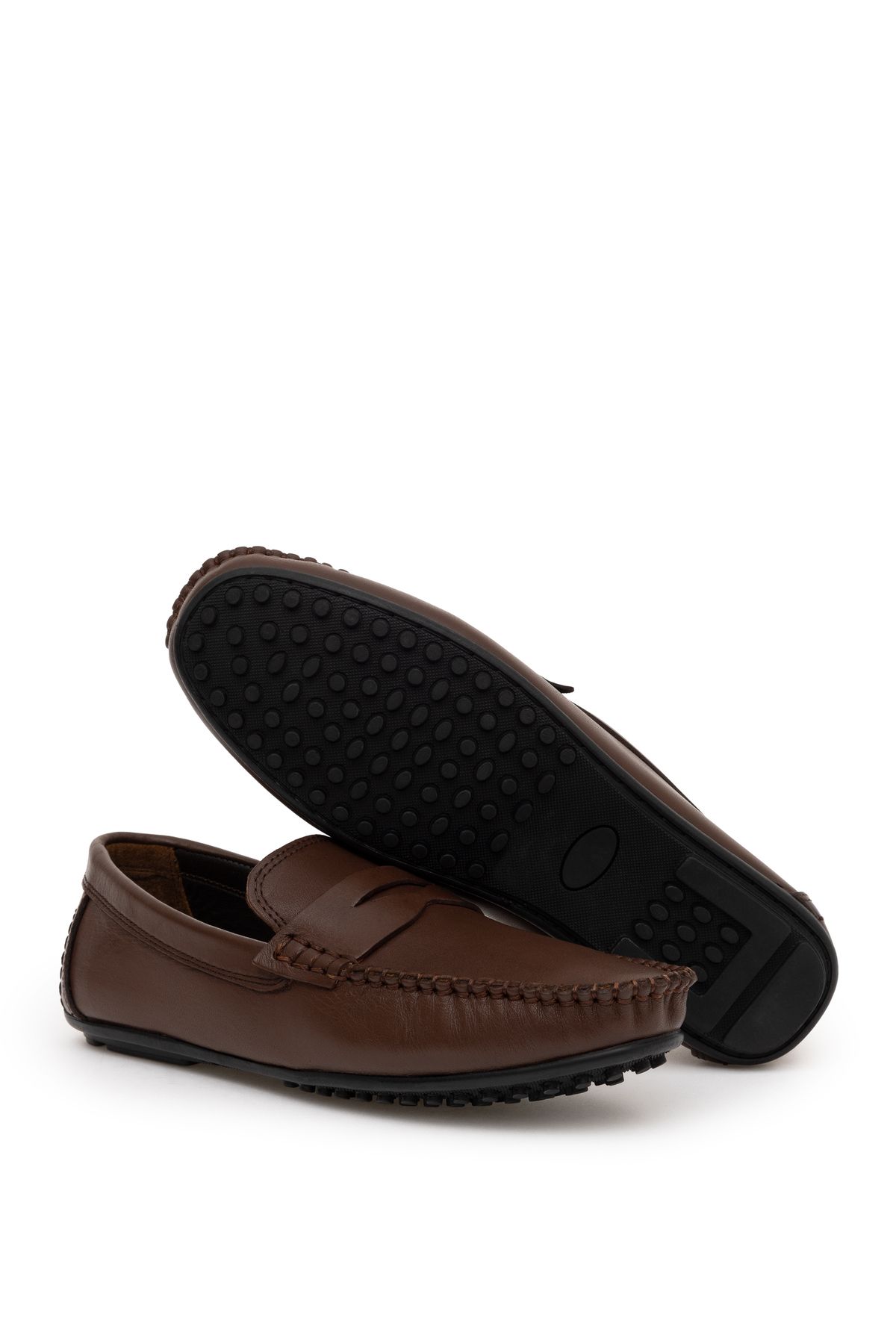 Kahverengi %100 Deri Loafer 50289825-vr029