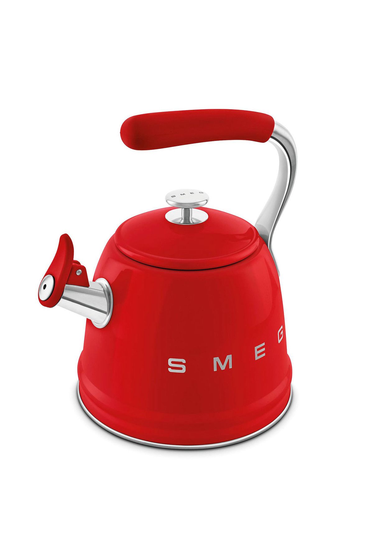 50's Style Kırmızı Set Üstü Düdüklü Kettle 2.3 Lt