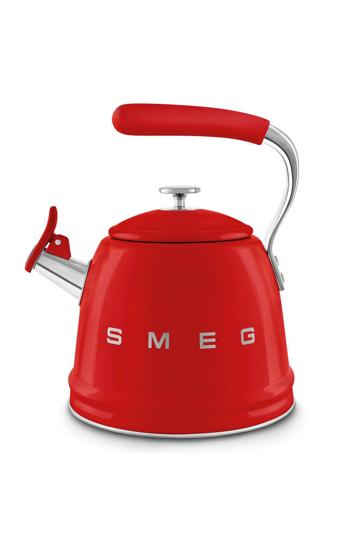 50's Style Kırmızı Set Üstü Düdüklü Kettle 2.3 Lt