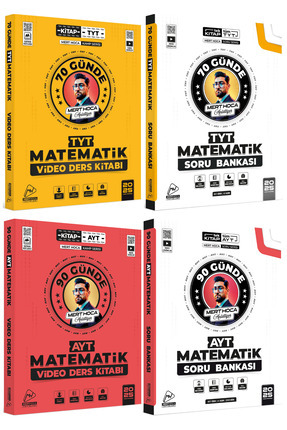 Mert Hoca 2025 70 Günde & 90 Günde Matematik Tyt-ayt Video Ders Kitabı Ve Soru Bankası Seti Image 0