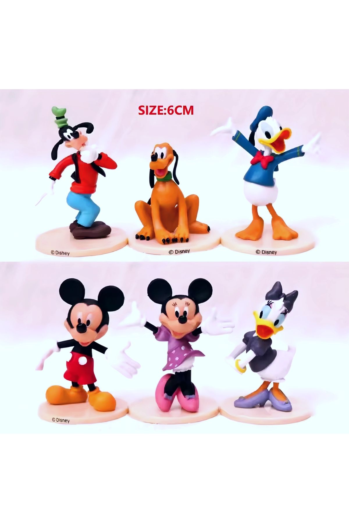 Disney Mickey Mouse ve Arkadaşları 6 Parça Koleksiyon Figür Seti - 6-8cm