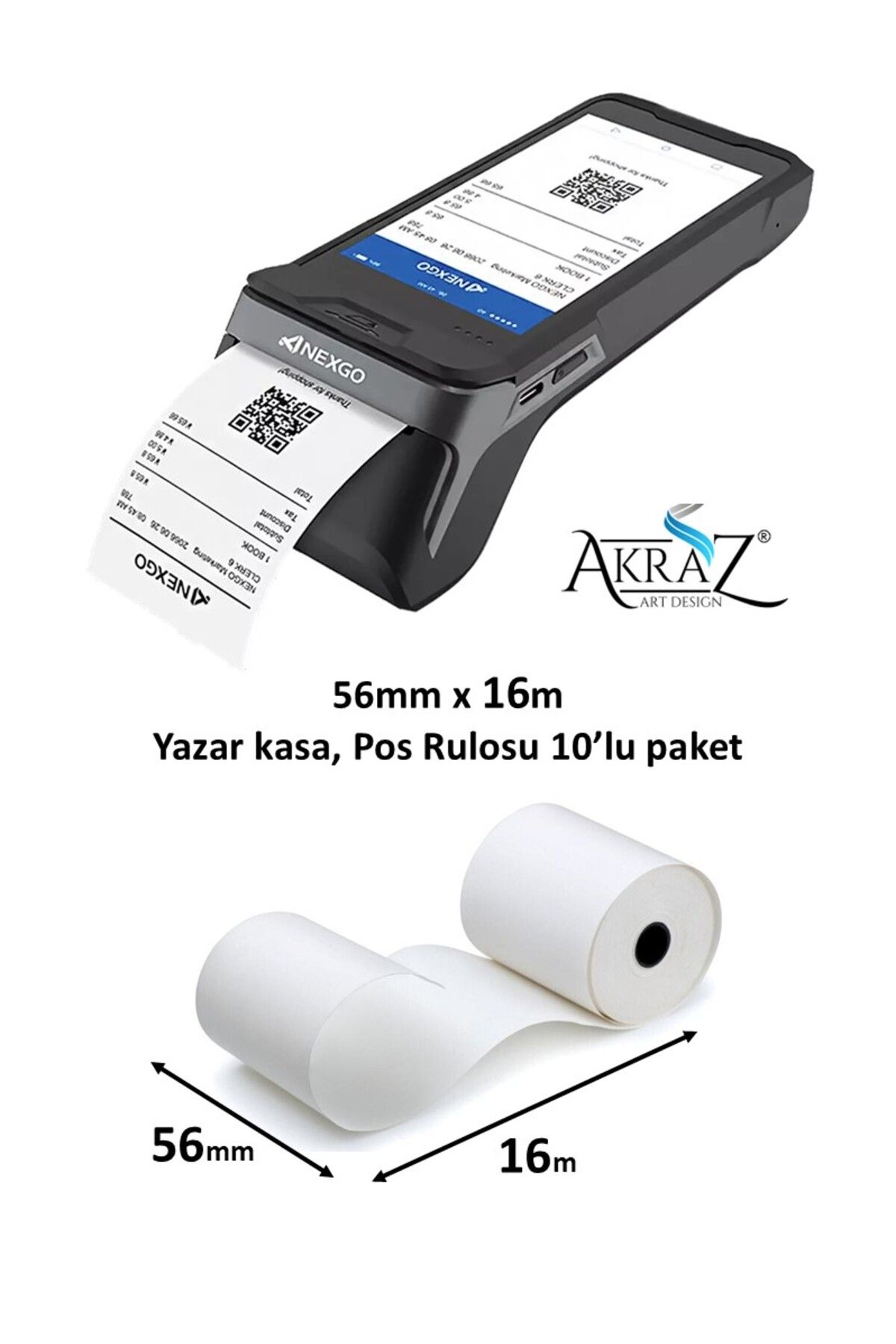 Termal Yazar Kasa Pos Rulosu 56mmX16metre 10'lu Paket