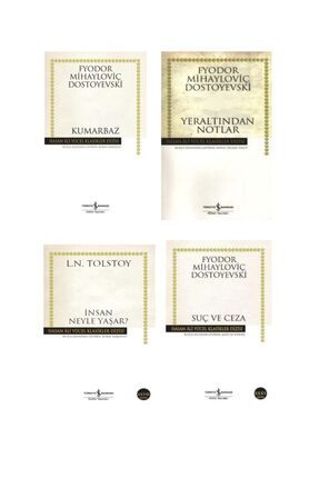 Dostoyevski 4 Kitap Set Suç Ve Ceza Yeraltından Notlar Kumarbaz Insan Neyle Yaşar Image 0