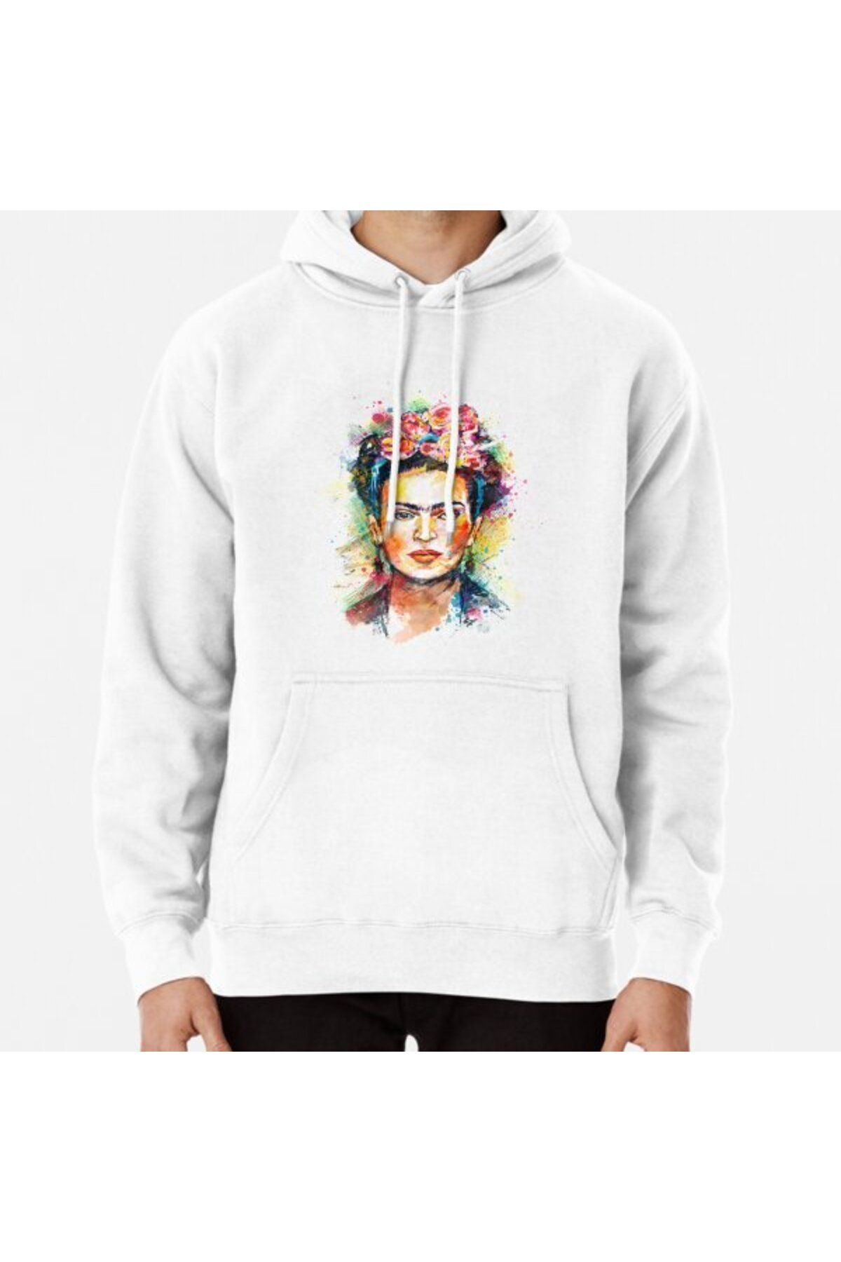 Hvit SteinFrida KahloBaskılı Sweatshirt