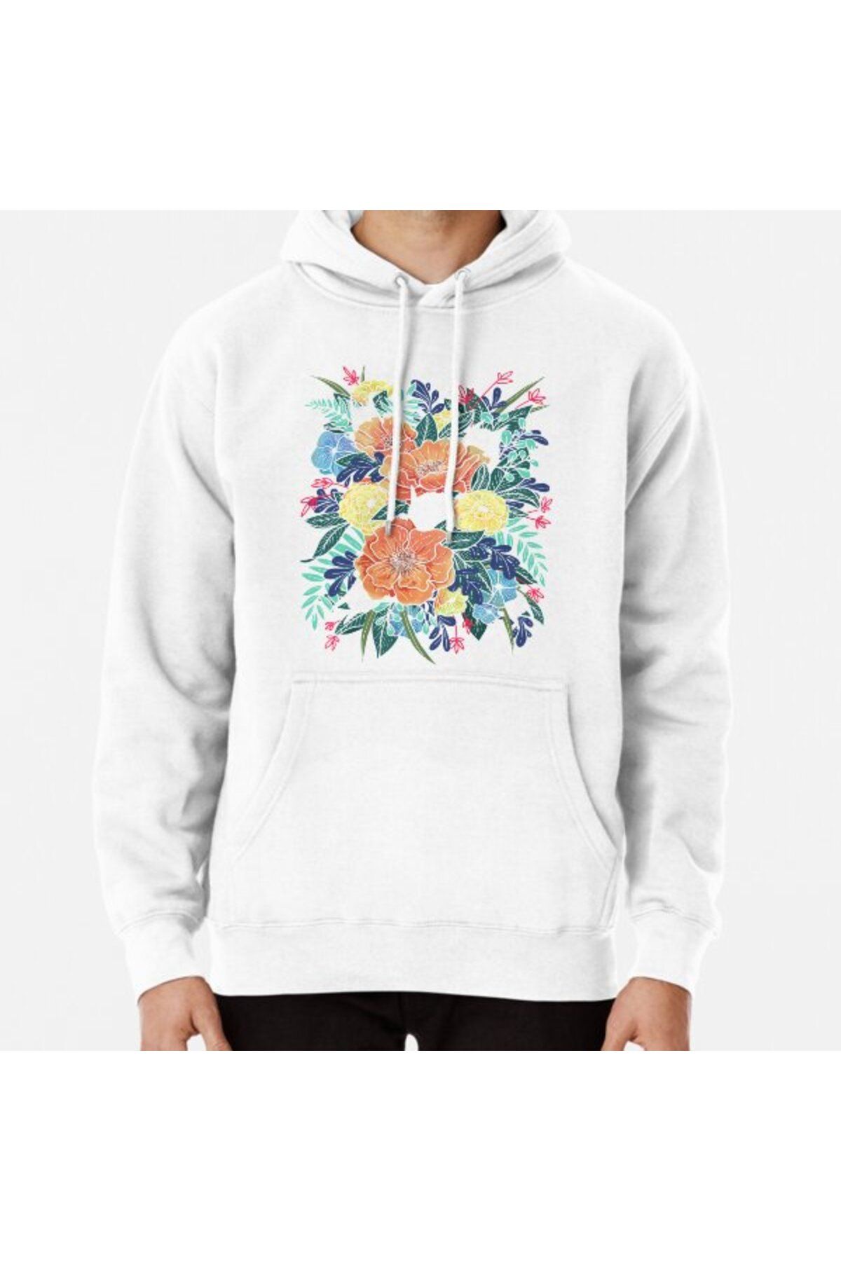 Hvit Stein Wild FlowersBaskılı Sweatshirt