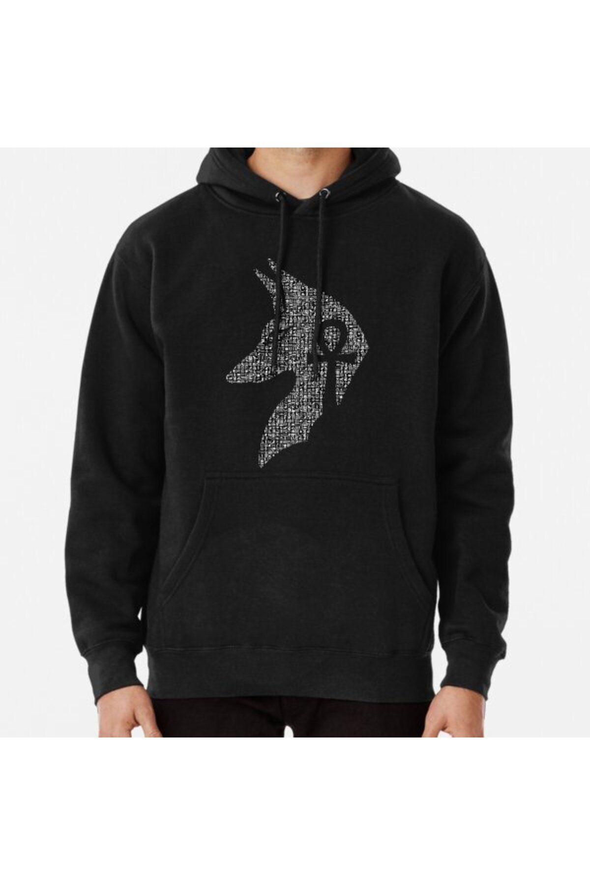 Hvit SteinAnubis BaskılıSweatshirt