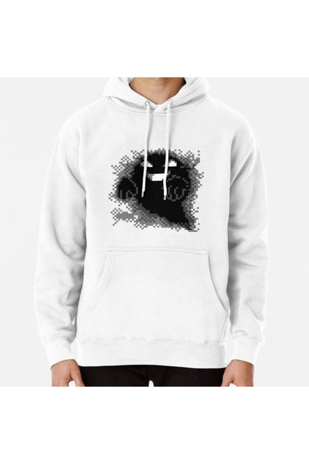 Hvit SteinMissingno 2Baskılı Sweatshirt