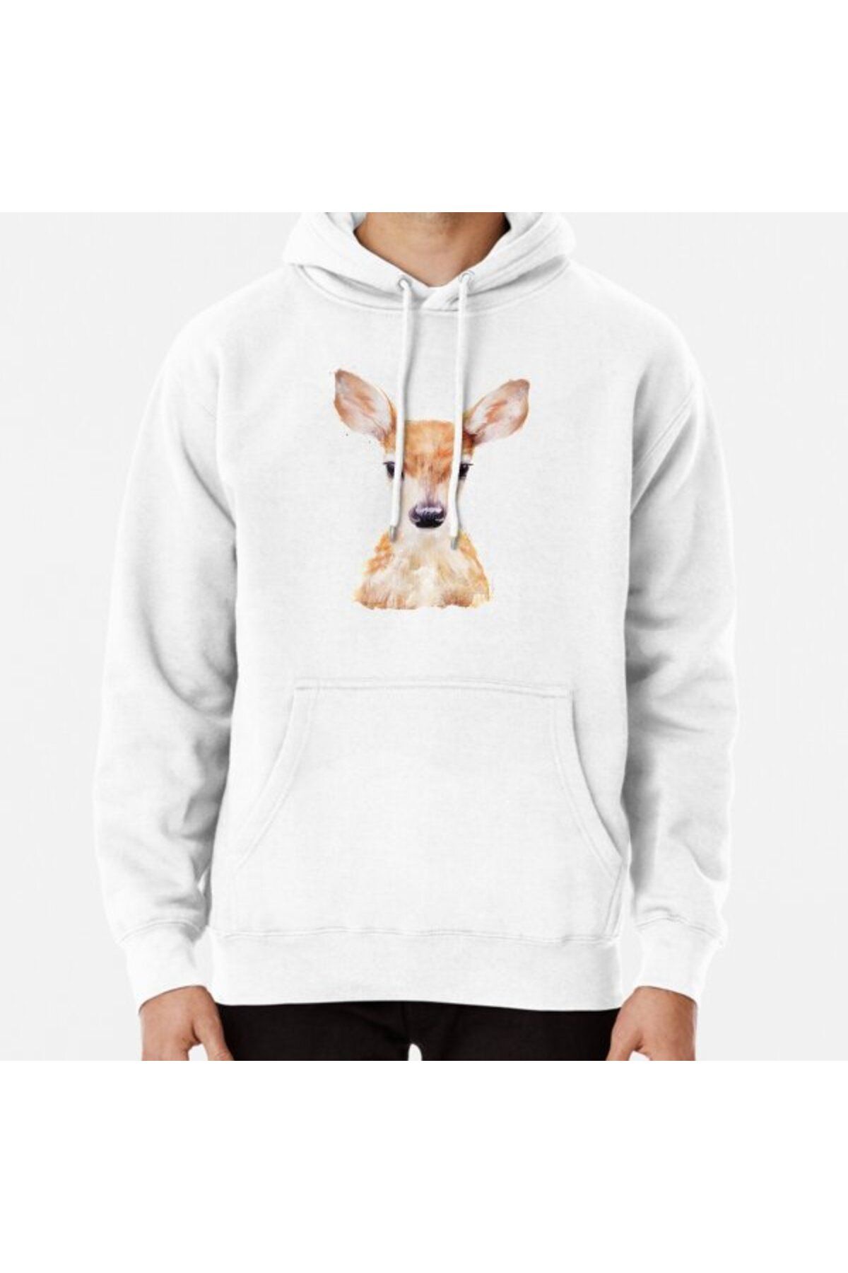 Hvit Stein Little DeerBaskılı Sweatshirt