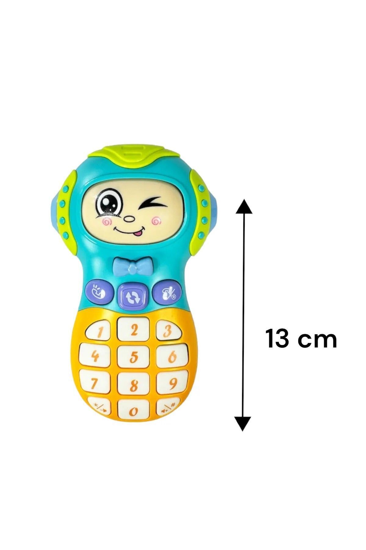 Tummy Tıme Aynalı Ilk Zeka Kartları-Sesli Işıklı Müzikli Emojili Cep Telefonu 2li Set