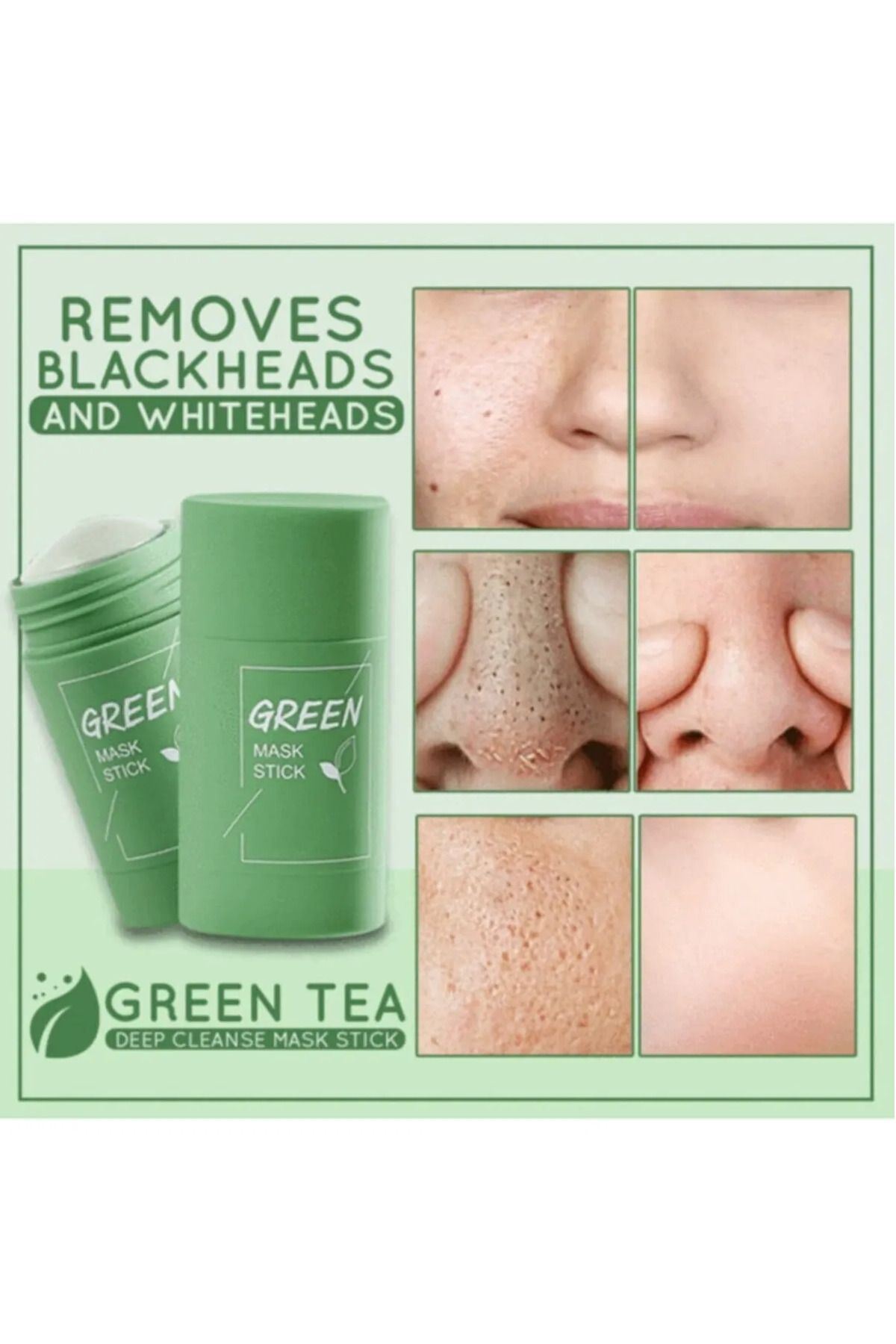 Yeşil Çay Özlü Siyah Nokta Ve Sivilce Maskesi & Green Tea Mask