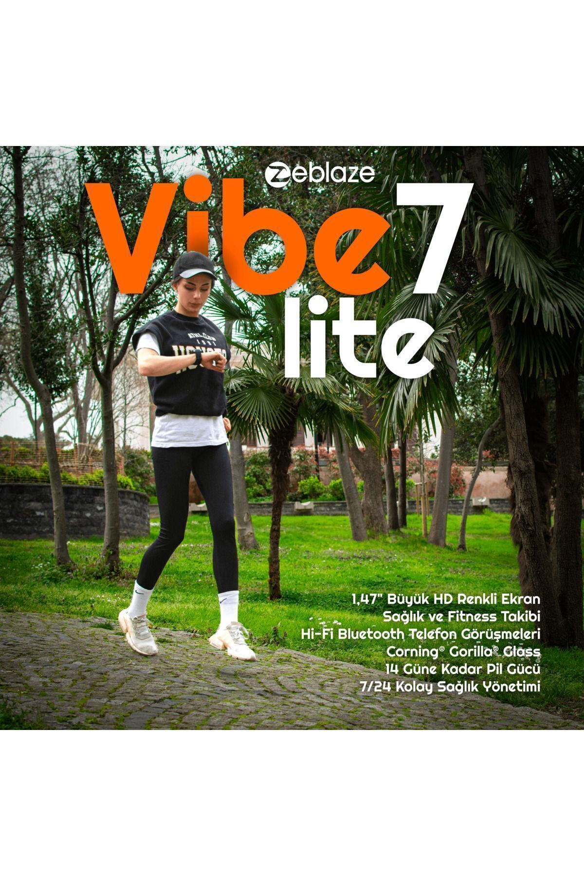 Vibe 7 Lite Wild Green Akıllı Saat - Spo2 (KAN OKSİJENİ) Izleme, Uyku Izleme, Çoklu Spor Modları