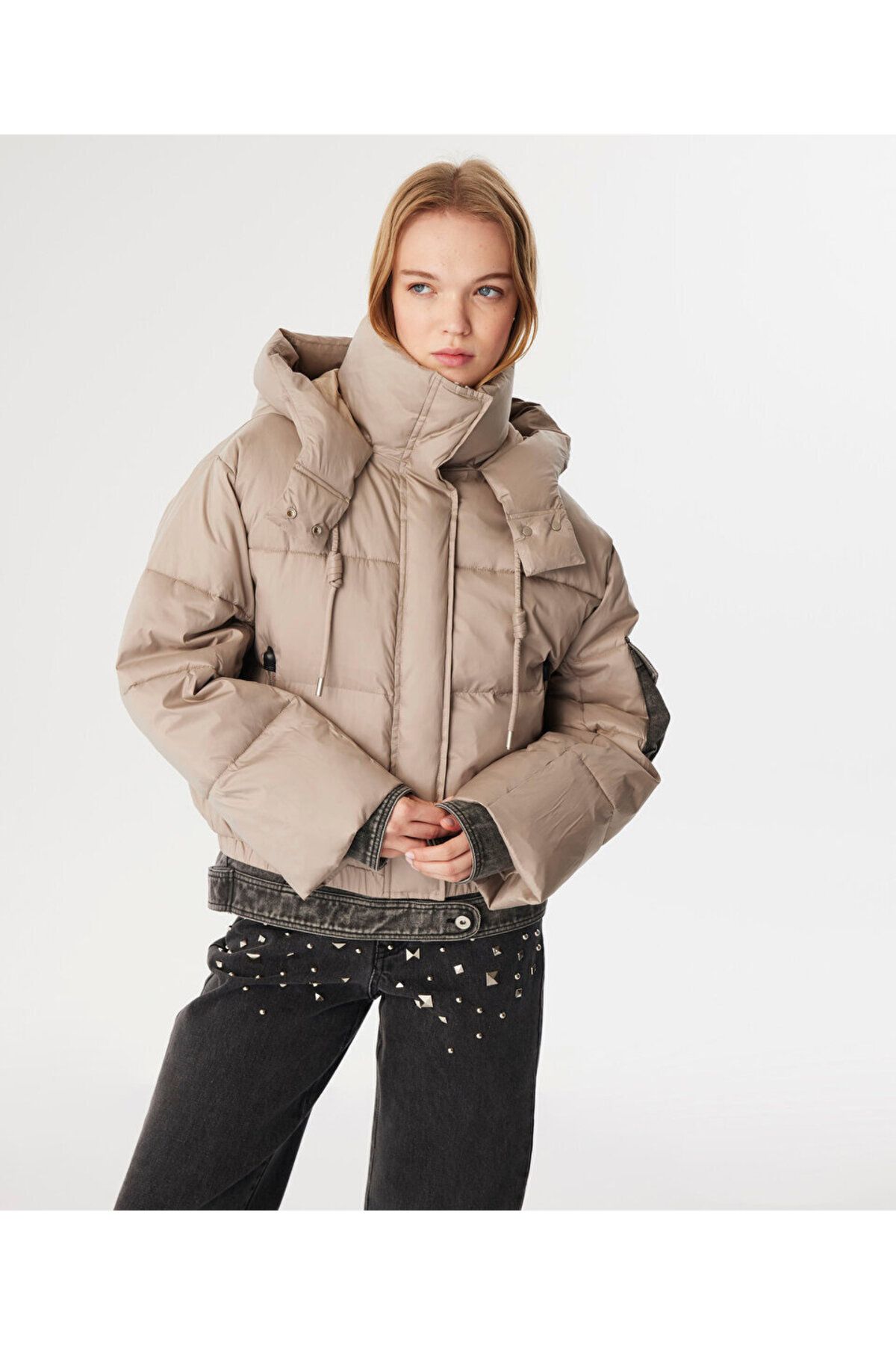 DENİM MIX PUFFER MONT