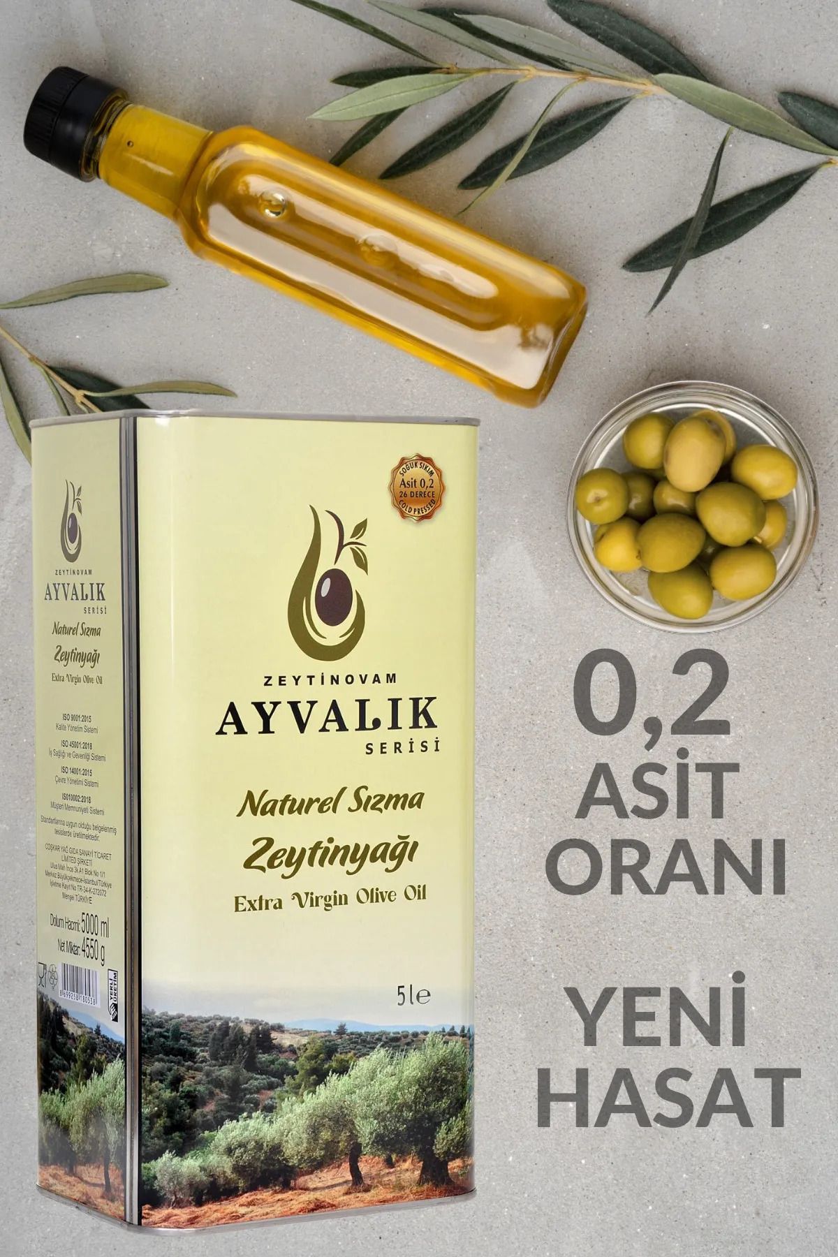 AYVALIKZeytinovam AyvalıkSerisi 5 Litre Doğal...