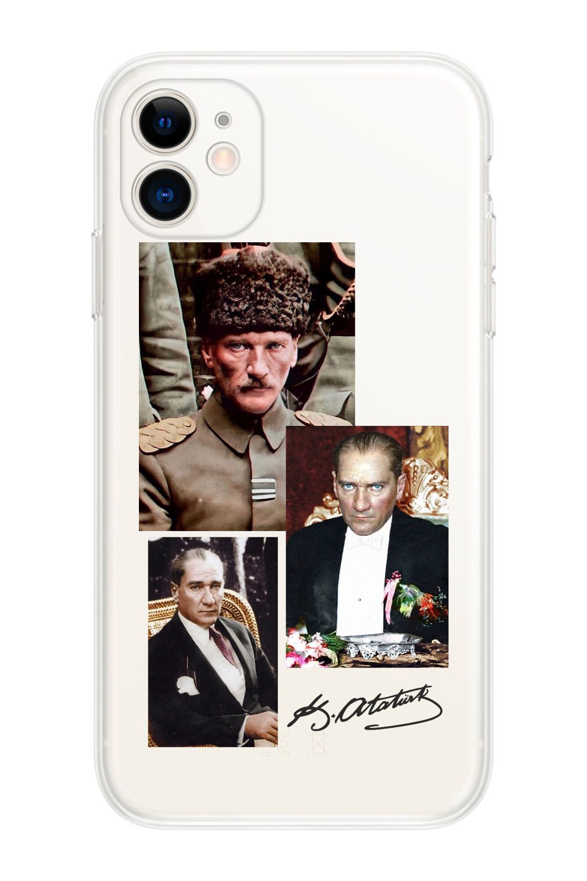 shoptocaseIphone 11 UyumluATATÜRK Desenli Tel...