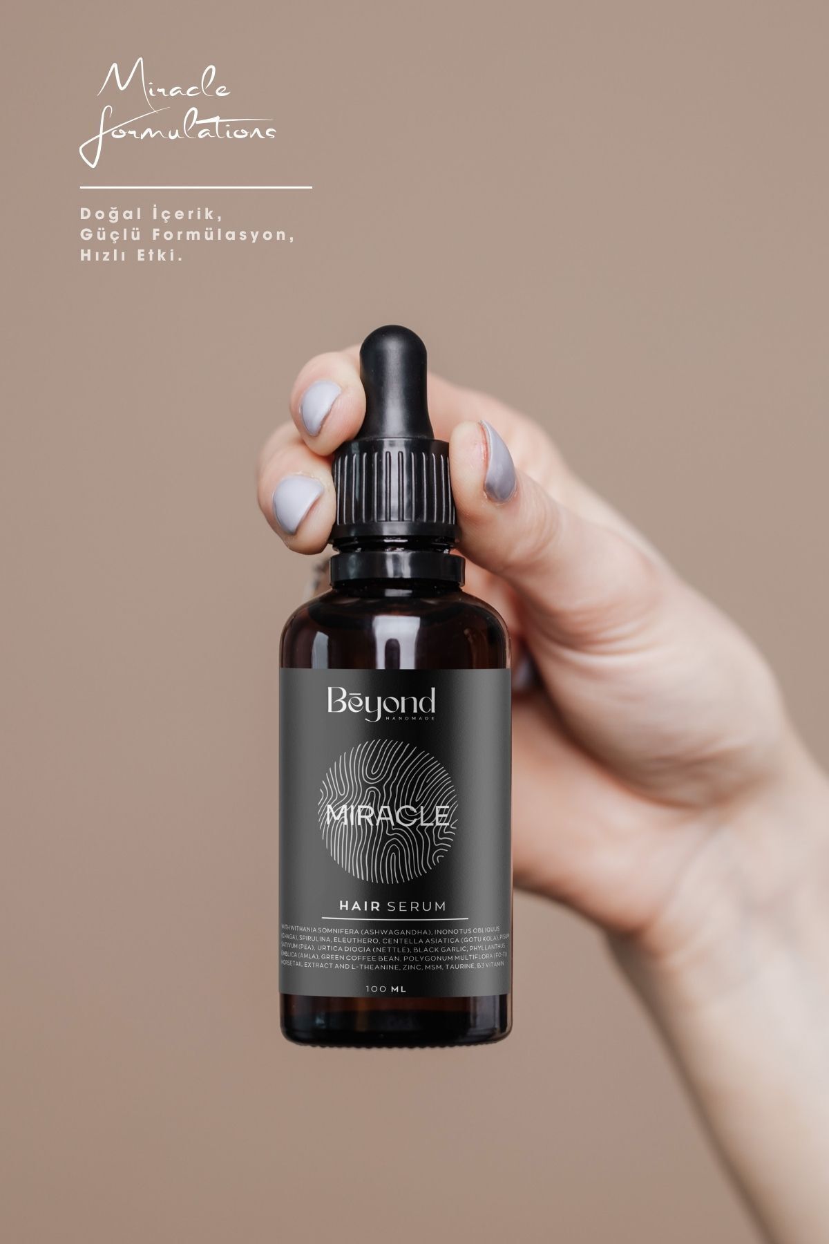 Miracle Hair Growth - Dökülme Önleyici & Saç Besleyici Complex Serum (CHAGA, FO-Tİ, BLACK GARLİC)