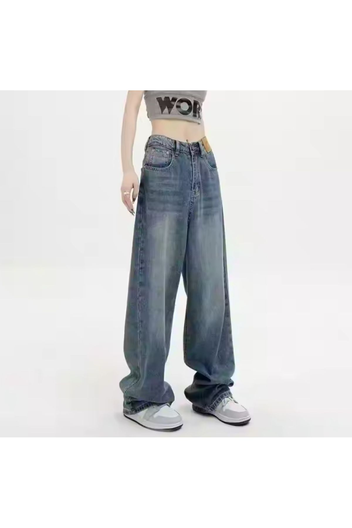 Trend Unisex  Baggy Jean Pantolon