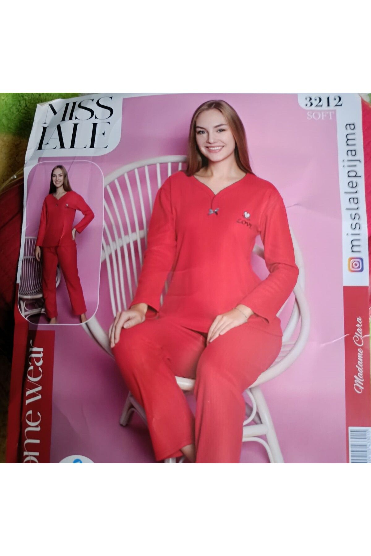 kırmızı pijama takımı