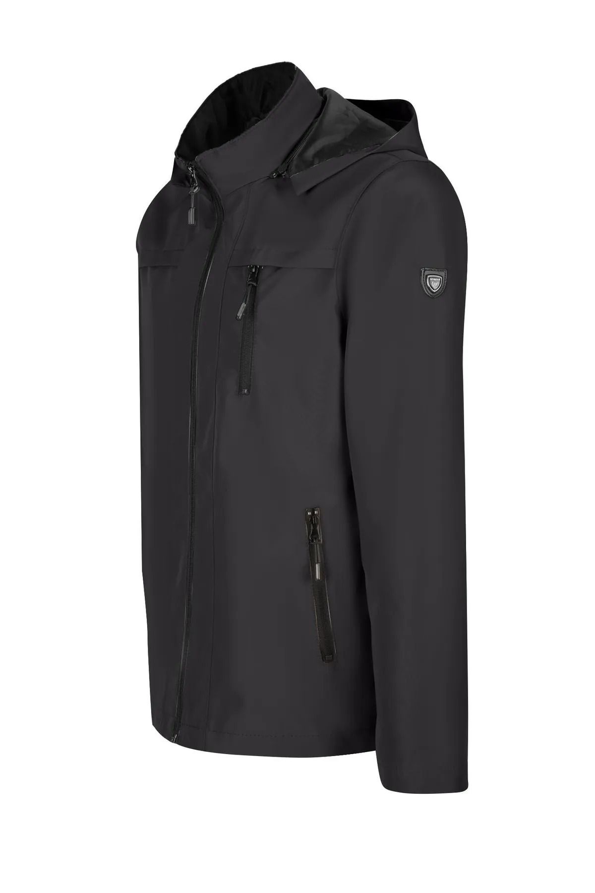 Erkek %100 Su Geçirmez İçi Polarlı İç Çepli Çıkartılabilir Kapüşonlu Softshell Mont&Kaban