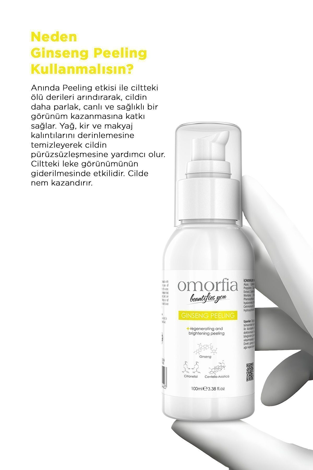 Kırmızı Kore Ginseng Özlü Anında Ölü Derilerden Arındıran, Yenileyici Aydınlatıcı Peeling 100 ml