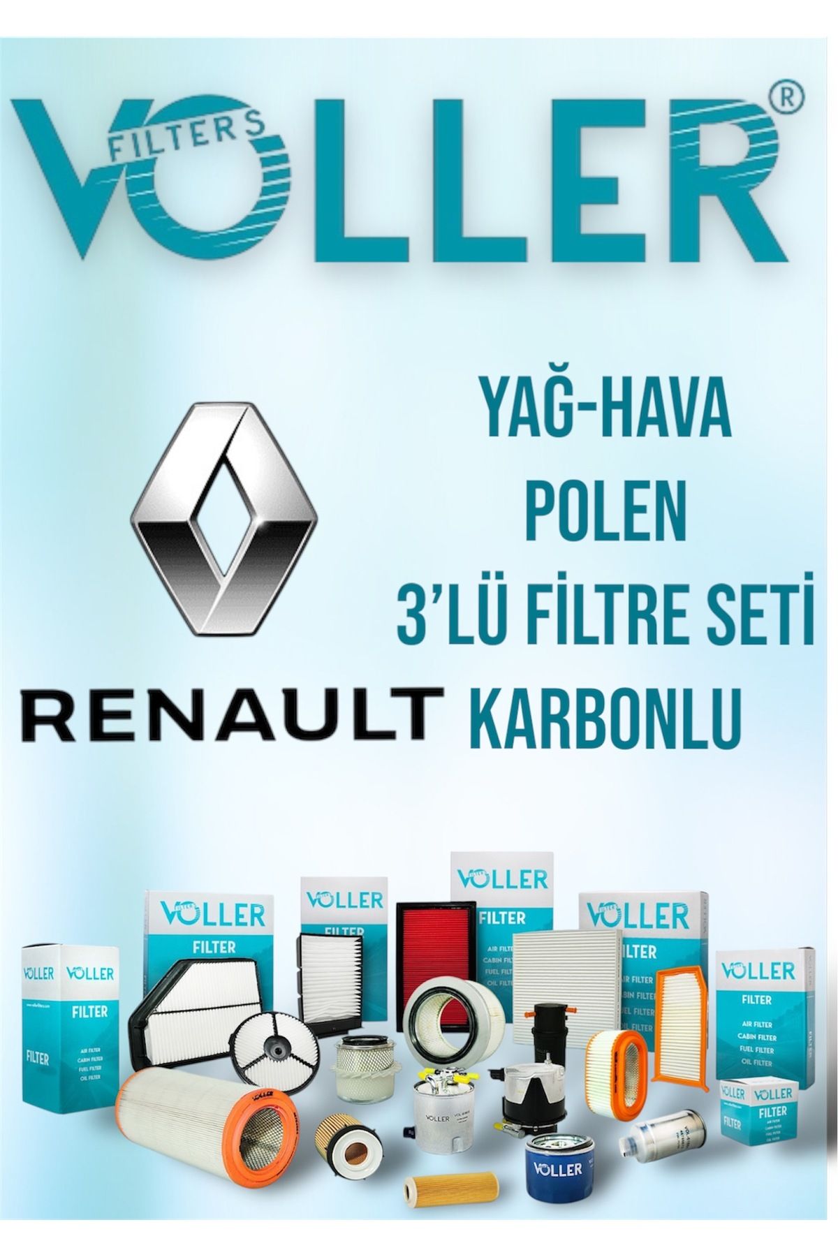 VOLLERRenault Clio 4 0.9 TceFiltre Bakım Seti