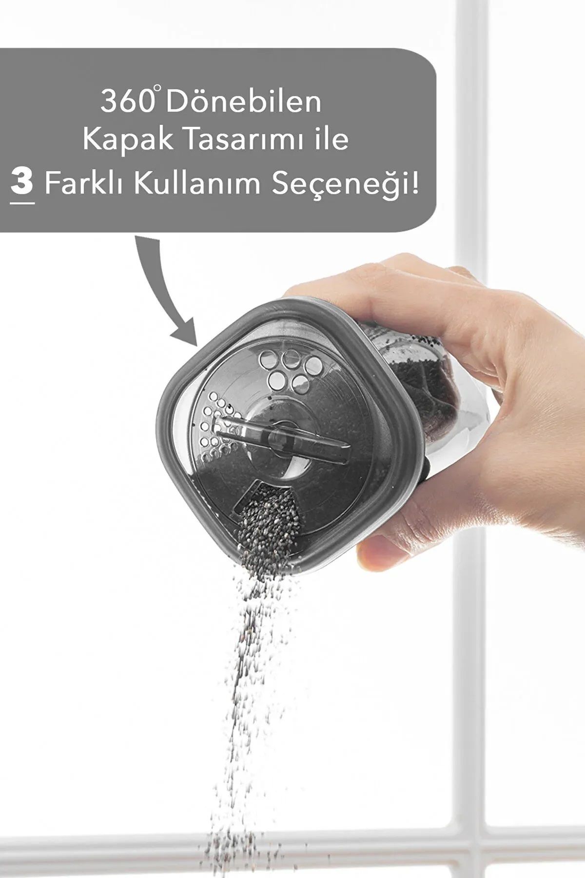 Milan 38'li 76 Parça Kare Saklama Kabı &  Baharatlık Seti 4x(1700ML 1100ML) 10x(500ML 350 ML 300 ML)