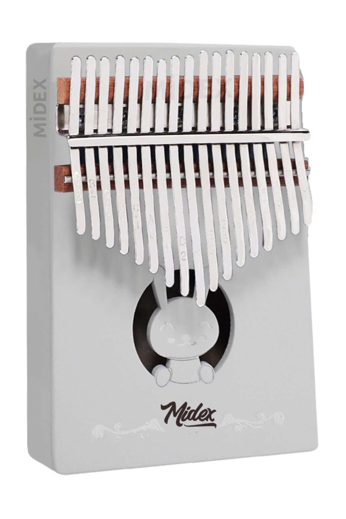 KLX-550 Beyaz Renk Gerçek Ağaç Kalimba 17 Tuşlu Full Set