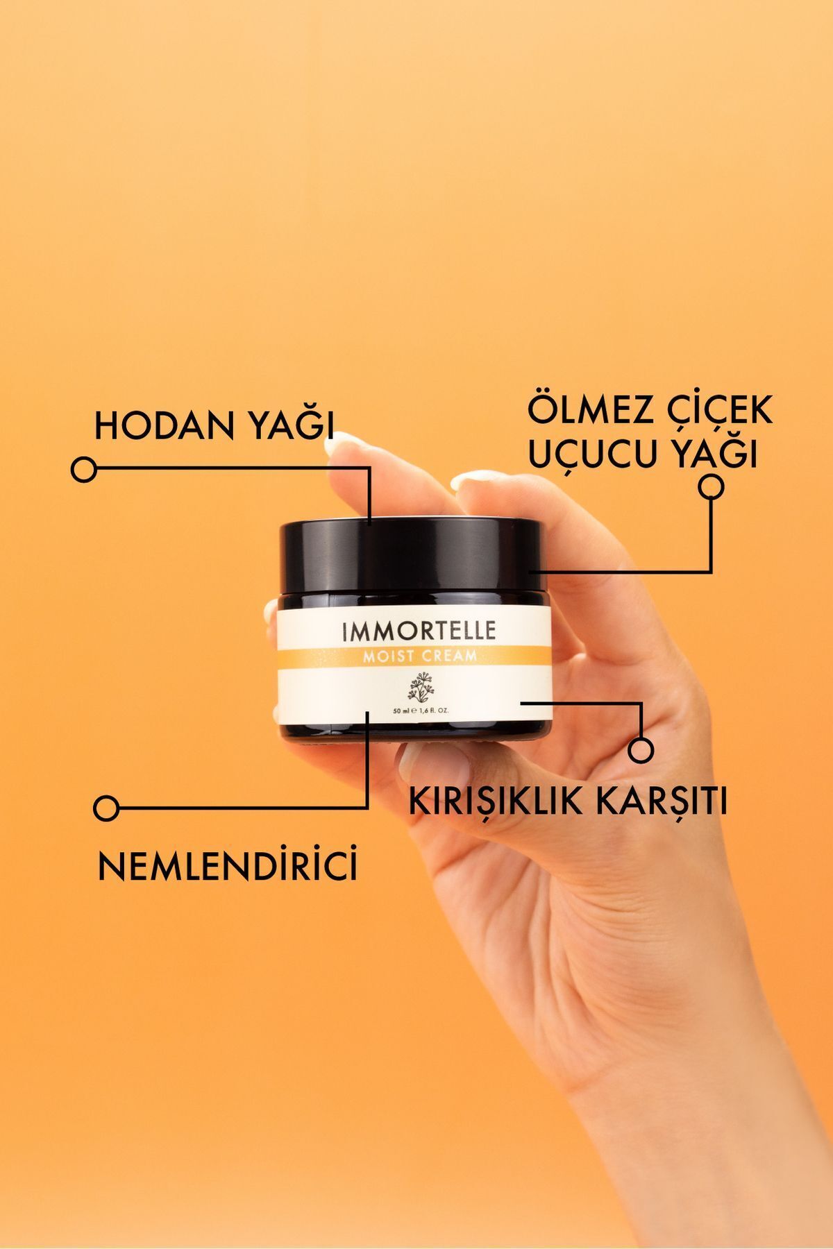 Ölmez Çiçek Kırışıklık Karşıtı Yüz Kremi (50 ML)