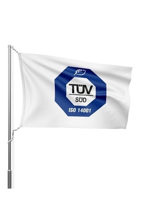 TÜV SÜD 14001 Direk Gönder Bayrağı GÖNDER BAYRAĞI 70x105CM Image 0