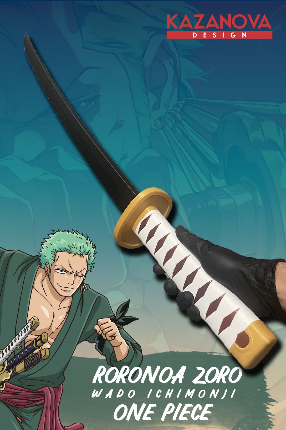 Kazanova Design Zoro WadoIchimonji One Piece...