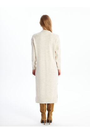 Yarım Balıkçı Yaka Kadın Triko Elbise Image 3