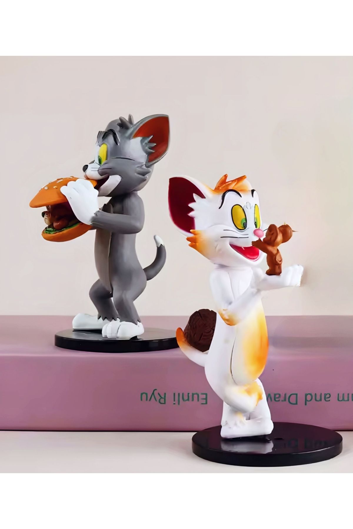 Tom ve Jerry 11 cm Mizahi Figür - Burger Sahnesi Özel Koleksiyon