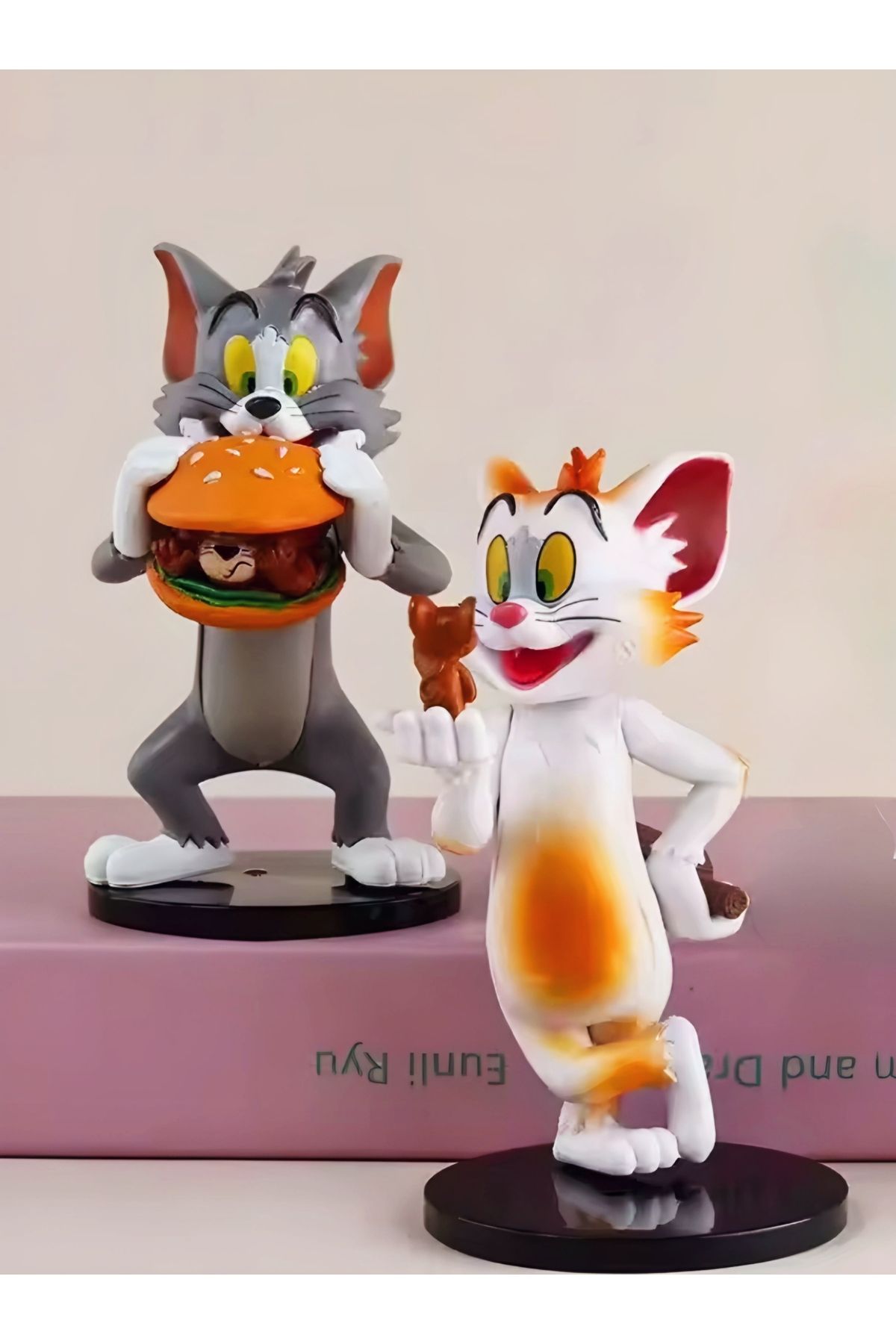 Tom ve Jerry 11 cm Mizahi Figür - Burger Sahnesi Özel Koleksiyon