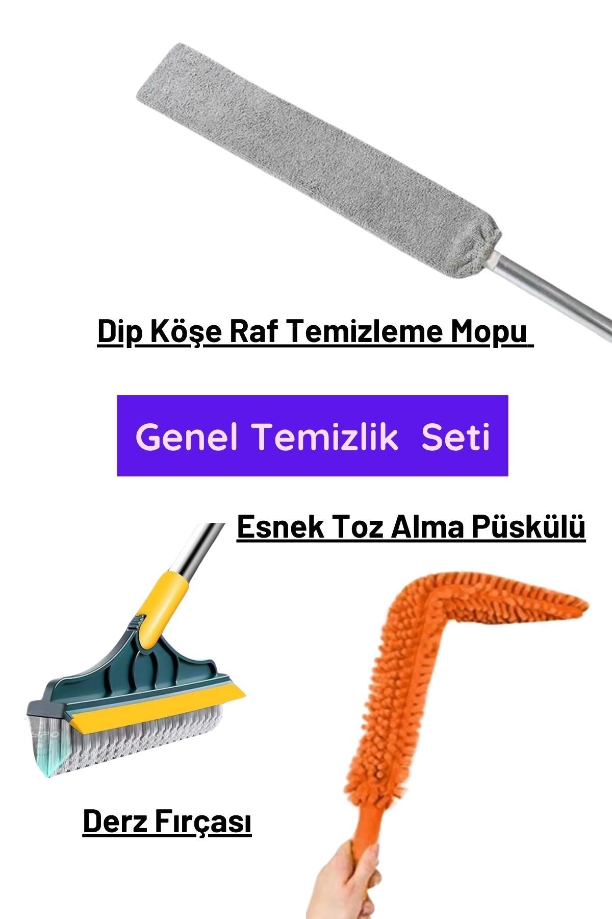 homeneeds Genel Temizlik Seti- Dip Köşe Raf T...