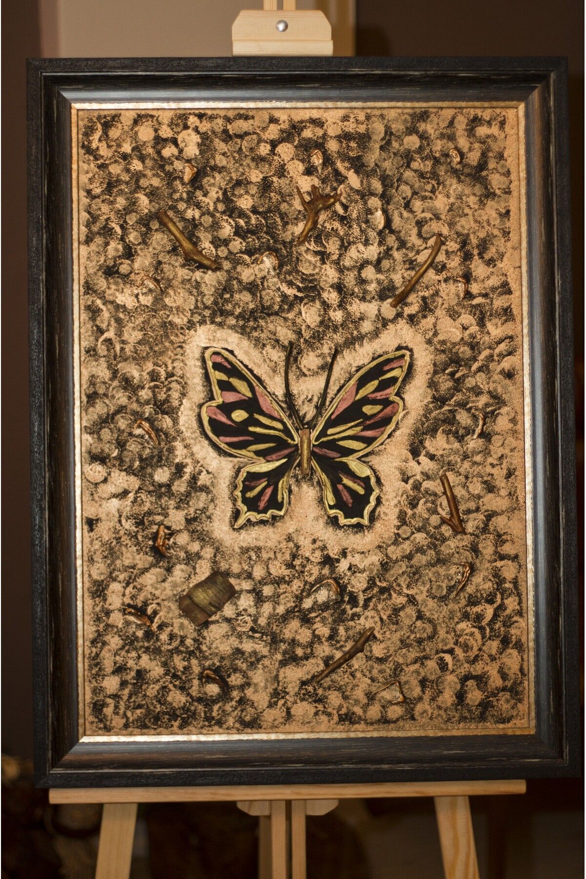 Talisman Butterfly - Tılsım Kelebeği Kelebek Akrilik Canvas Dokulu Tablo