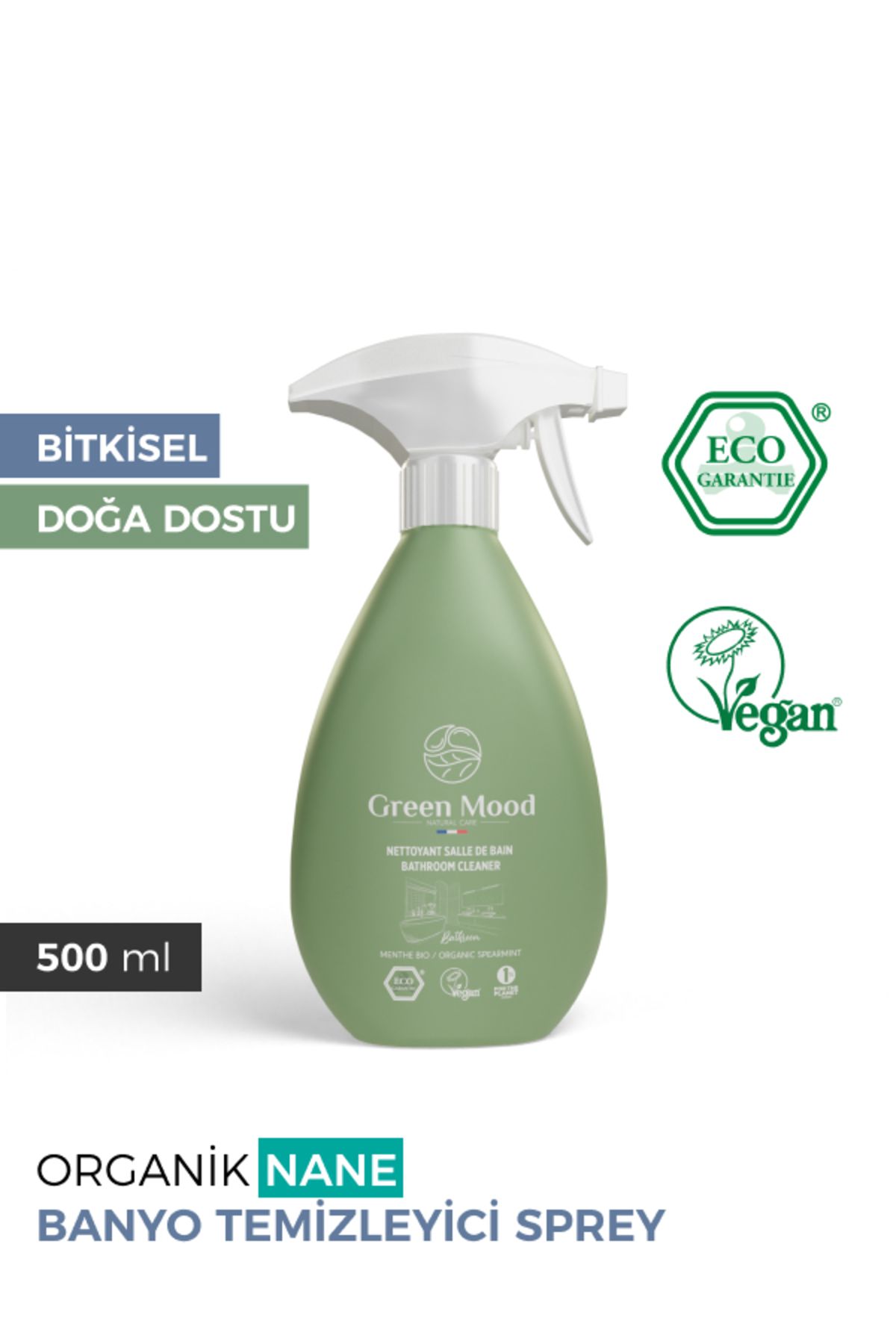 Green Mood 3'lü ev temizliğisprey seti (Banyo...