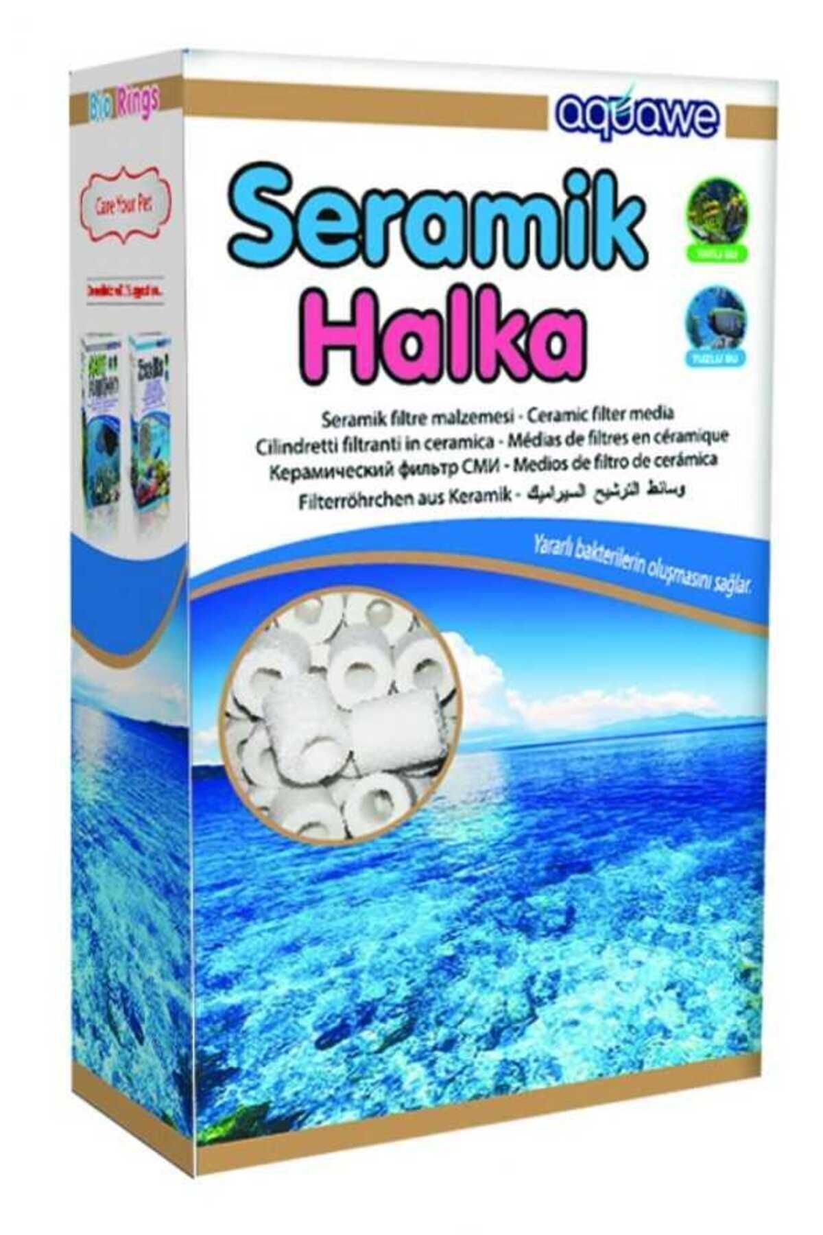 AQUAWE Akvaryum Seramik Halka(FİLELİ) 350gr