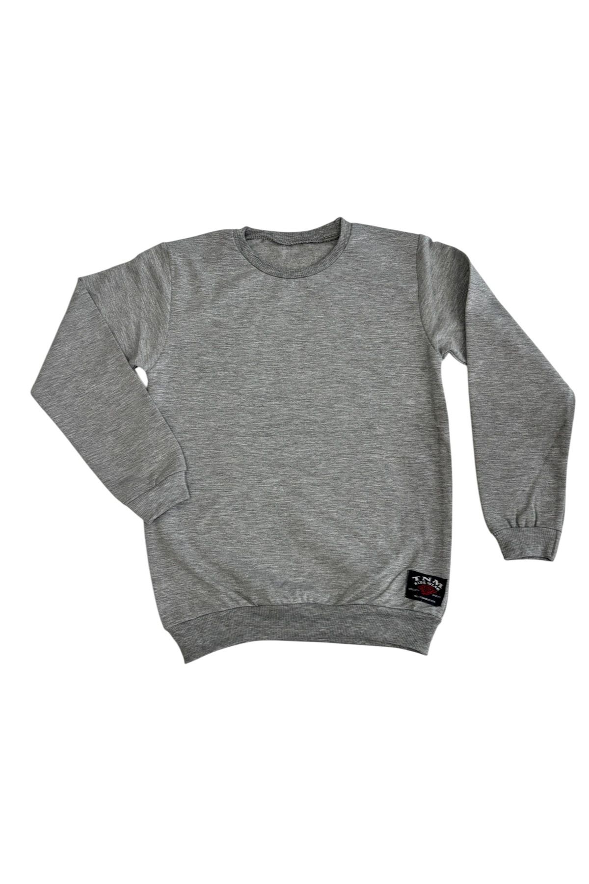 Çocuk Sweatshirt 3’lü İki ip İçi Şardonlu %100Pamuk Baskısız Sıfır Yaka