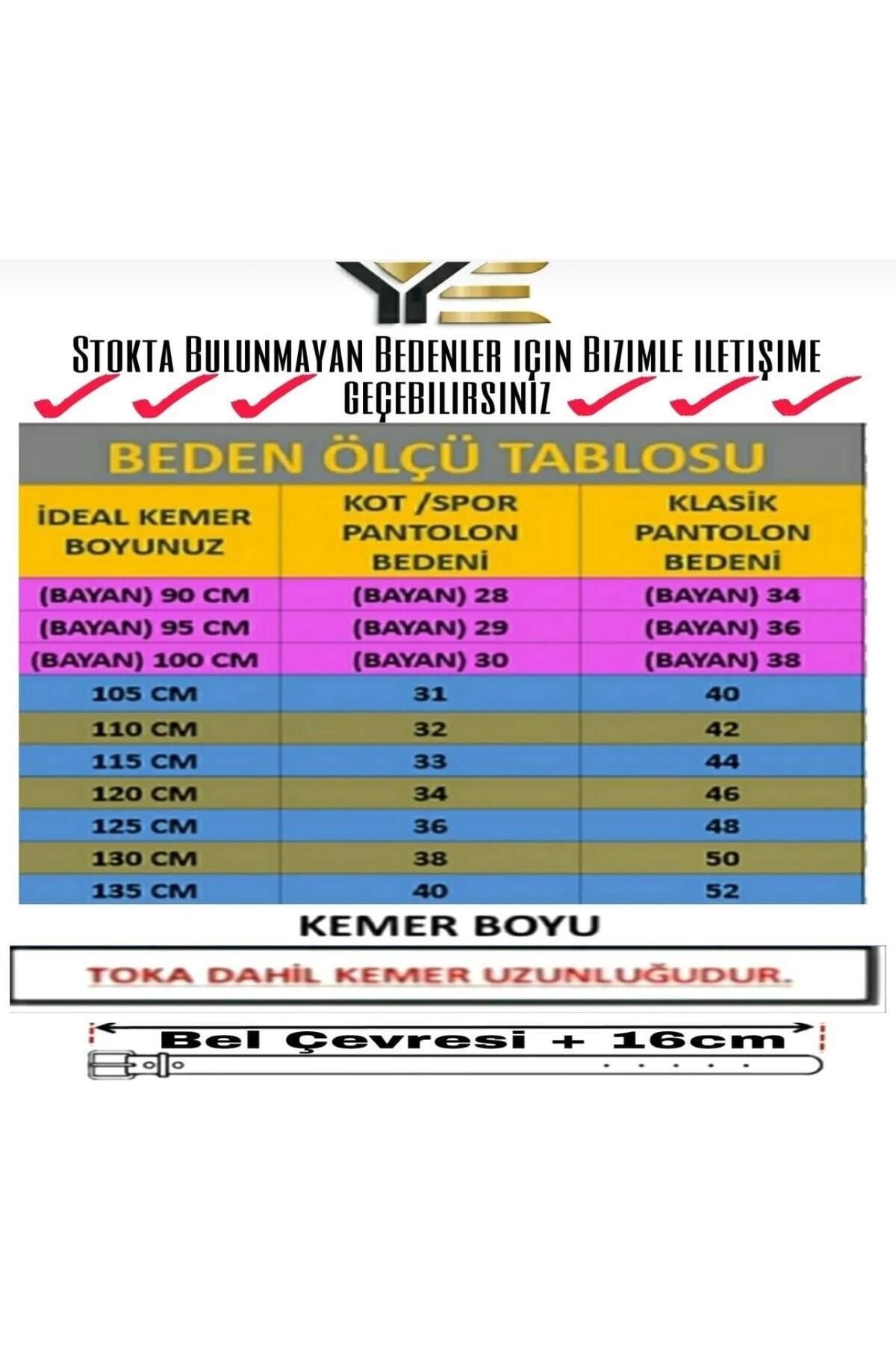 Delik Gerektirmeyen Mekanizmalı Özel Klasik Ve Kanvas Kemeri