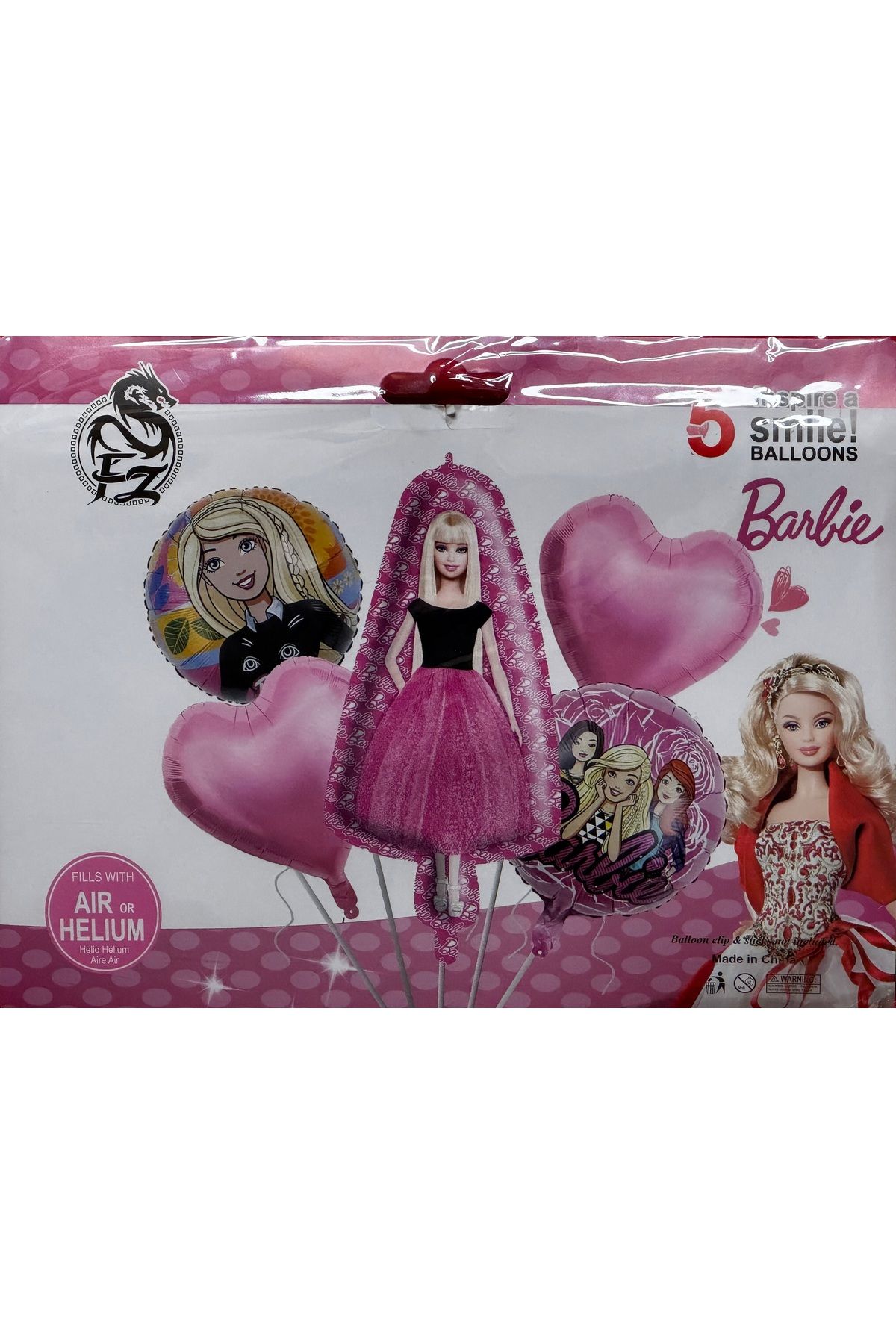 KATRİN Barbie 5li Folyo Balonseti