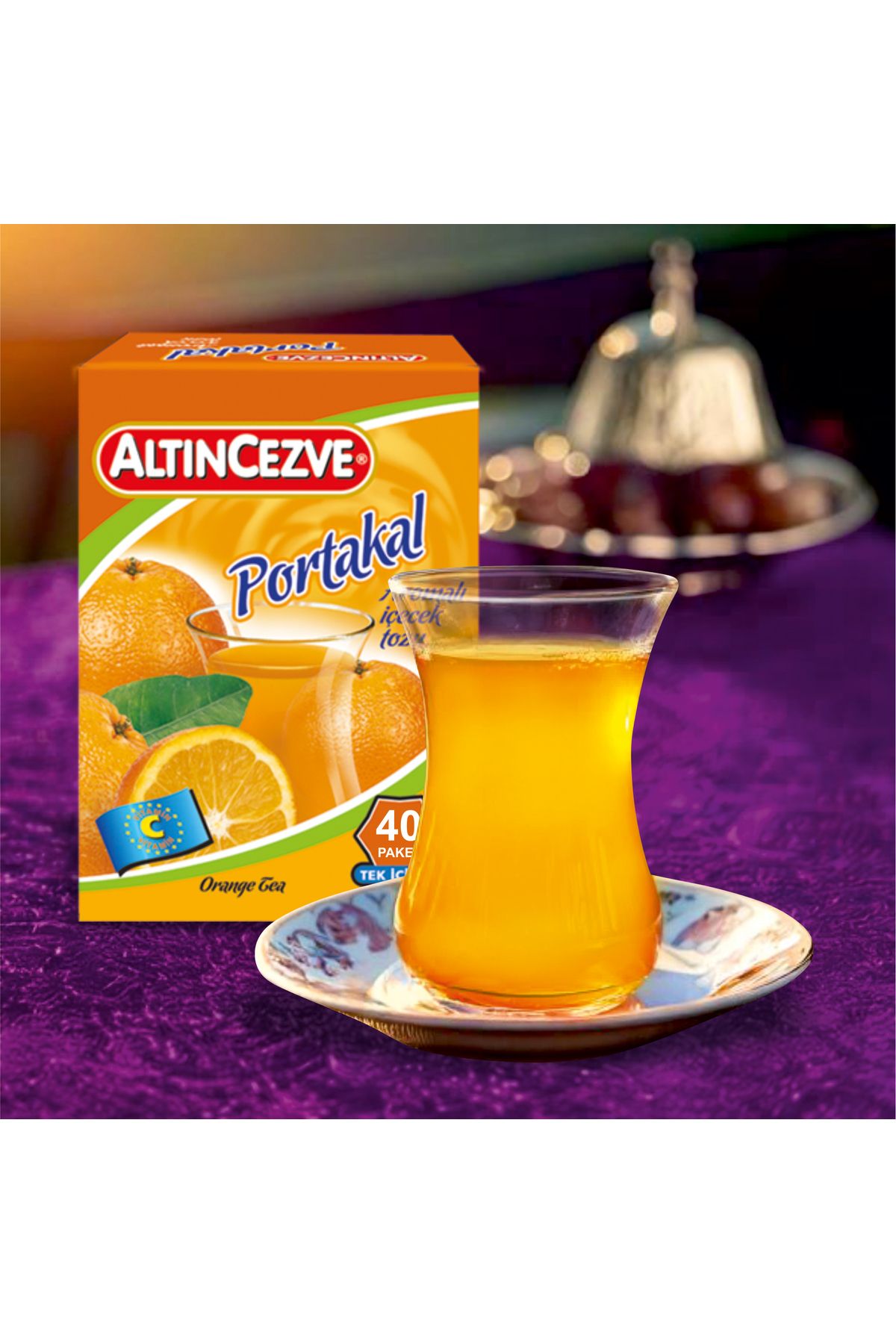 Tek İçimlik Portakal Aromalı İçecek Tozu 40 x 1.5 Gr - 10LU PAKET