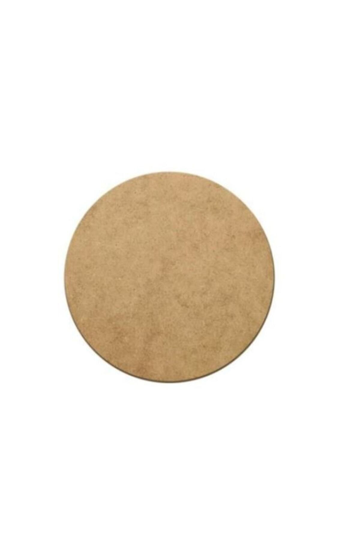 Sözen Home Design 12 Adet 35Cm Çap Ham Mdf Yu...